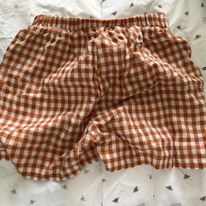 Orange and white shorts